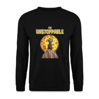 Opossum Design für Possum Fans und Opossum Fans - Unisex Pullover - Schwarz - Vorne - Alina (178cm) & Michal (187cm)