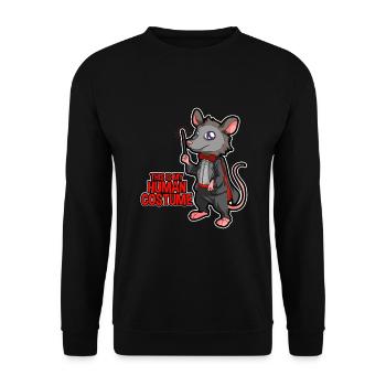 Opossum Design für Possum Fans und Opossum Fans - Unisex Pullover - Schwarz - Vorne - Alina (178cm) & Michal (187cm)