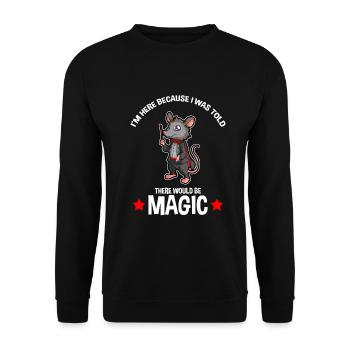 Opossum saying for animal lovers and possum - Unisex Sweatshirt - black - Front - Alina (178cm) & Michal (187cm)