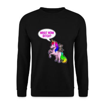 Opossum Design für Possum Fans und Opossum Fans - Unisex Pullover - Schwarz - Vorne - Alina (178cm) & Michal (187cm)