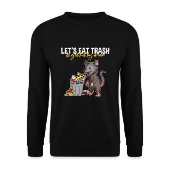 Possum design for opossum lovers and possum - Unisex Sweatshirt - black - Front - Alina (178cm) & Michal (187cm)