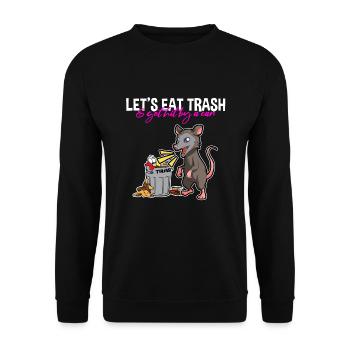 Opossum saying for animal lovers and possum - Unisex Sweatshirt - black - Front - Alina (178cm) & Michal (187cm)