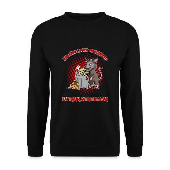Conception d’opossum pour les amateurs d’opossum et d’opossum - Sweat-shirt Unisexe - noir - Devant - Alina (178cm) & Michal (187cm)