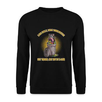 Opossum saying for animal lovers and possum - Unisex Sweatshirt - black - Front - Alina (178cm) & Michal (187cm)