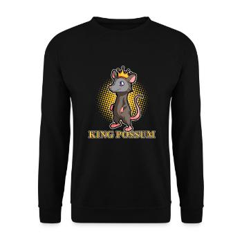 Possum design for opossum lovers and possum - Unisex Sweatshirt - black - Front - Alina (178cm) & Michal (187cm)