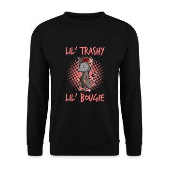Possum design for opossum lovers and possum - Unisex Sweatshirt - black - Front - Alina (178cm) & Michal (187cm)