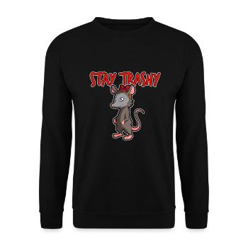 Opossum saying for animal lovers and possum - Unisex Sweatshirt - black - Front - Alina (178cm) & Michal (187cm)
