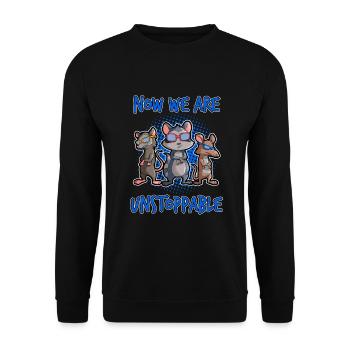 Possum design for opossum lovers and possum - Unisex Sweatshirt - black - Front - Alina (178cm) & Michal (187cm)