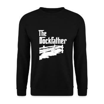 Dock Diving Design for Dog Jumping and Dock Dog - Unisex Sweatshirt - black - Front - Alina (178cm) & Michal (187cm)