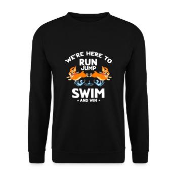 Sports nautiques pour chiens et sports nautiques pour chiens - Sweat-shirt Unisexe - noir - Devant - Alina (178cm) & Michal (187cm)
