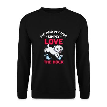 Sports nautiques pour chiens et sports nautiques pour chiens - Sweat-shirt Unisexe - noir - Devant - Alina (178cm) & Michal (187cm)
