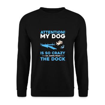 Conception de plongée à quai pour le saut de chien et le chien de quai - Sweat-shirt Unisexe - noir - Devant - Alina (178cm) & Michal (187cm)