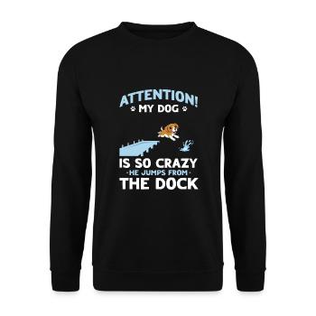 Sports nautiques pour chiens et sports nautiques pour chiens - Sweat-shirt Unisexe - noir - Devant - Alina (178cm) & Michal (187cm)