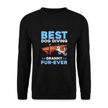 Conception de plongée à quai pour le saut de chien et le chien de quai - Sweat-shirt Unisexe - noir - Devant - Alina (178cm) & Michal (187cm)