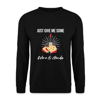 Charcuterie design for cheesemakers - Unisex Sweatshirt - black - Front - Alina (178cm) & Michal (187cm)