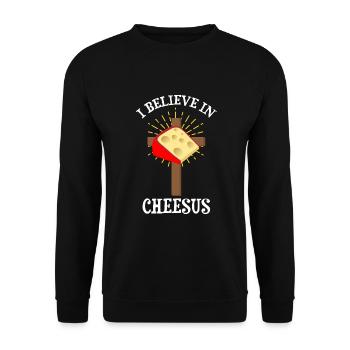 Devis fromagerie pour les amateurs de fromage Gouda et de Gouda - Sweat-shirt Unisexe - noir - Devant - Alina (178cm) & Michal (187cm)