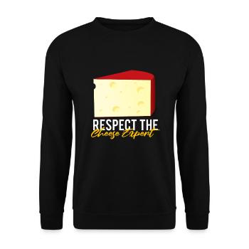 Gouda lovers for smoked Gouda - Unisex Sweatshirt - black - Front - Alina (178cm) & Michal (187cm)