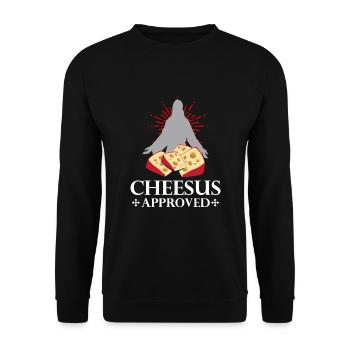 Gouda Design für Käserei und Gouda-Käse - Unisex Pullover - Schwarz - Vorne - Alina (178cm) & Michal (187cm)