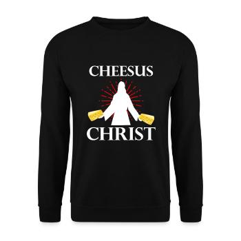 Devis fromagerie pour les amateurs de fromage Gouda et de Gouda - Sweat-shirt Unisexe - noir - Devant - Alina (178cm) & Michal (187cm)
