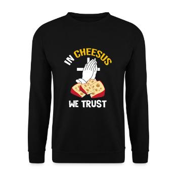 Charcuterie design for cheesemakers - Unisex Sweatshirt - black - Front - Alina (178cm) & Michal (187cm)