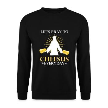 Gouda lovers for smoked Gouda - Unisex Sweatshirt - black - Front - Alina (178cm) & Michal (187cm)