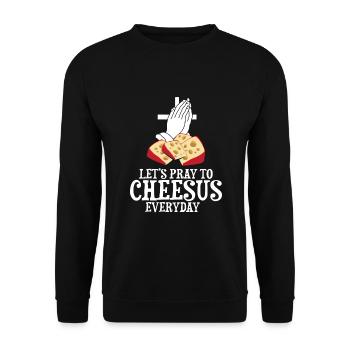 Gouda fumé design et Gouda gourmet - Sweat-shirt Unisexe - noir - Devant - Alina (178cm) & Michal (187cm)