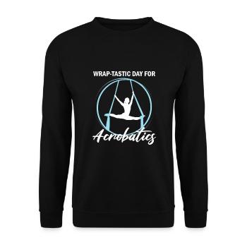 Soies aériennes pour le yoga aérien et la gymnastique aérienne - Sweat-shirt Unisexe - noir - Devant - Alina (178cm) & Michal (187cm)