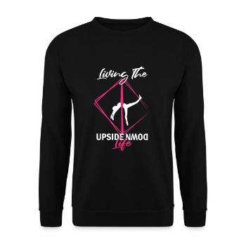 Aerial Silk Dancer for Aerial Ribbon and Aerialist - Unisex Sweatshirt - black - Front - Alina (178cm) & Michal (187cm)