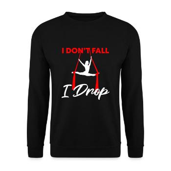 Aerial Silk Dancer for Aerial Ribbon and Aerialist - Unisex Sweatshirt - black - Front - Alina (178cm) & Michal (187cm)