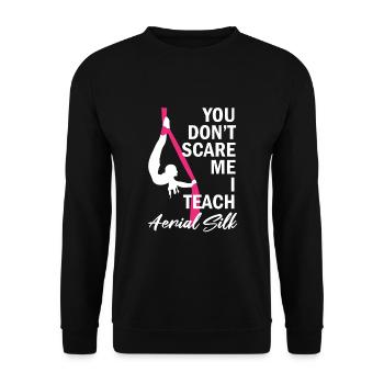 Cirque de soie aérien pour les artistes de soie aérienne - Sweat-shirt Unisexe - noir - Devant - Alina (178cm) & Michal (187cm)