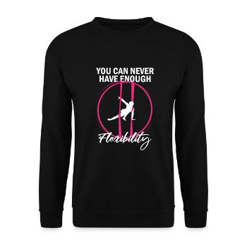 Soies aériennes pour le yoga aérien et la gymnastique aérienne - Sweat-shirt Unisexe - noir - Devant - Alina (178cm) & Michal (187cm)