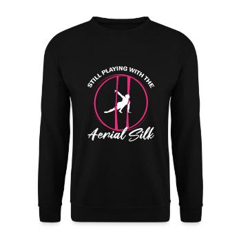 Aerial Silks für Aerial Yoga und Aerial Gymnastics - Unisex Pullover - Schwarz - Vorne - Alina (178cm) & Michal (187cm)