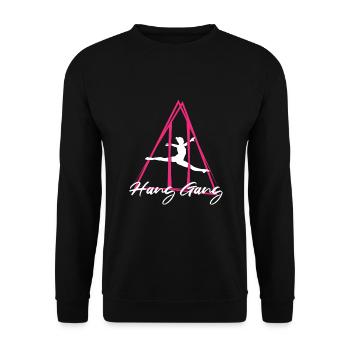 Aerial Silk Dancer for Aerial Ribbon and Aerialist - Unisex Sweatshirt - black - Front - Alina (178cm) & Michal (187cm)