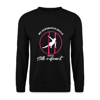 Aerial Silk Dancer for Aerial Ribbon and Aerialist - Unisex Sweatshirt - black - Front - Alina (178cm) & Michal (187cm)