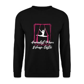 Aerial Silk Dancer for Aerial Ribbon and Aerialist - Unisex Sweatshirt - black - Front - Alina (178cm) & Michal (187cm)
