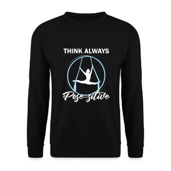 Aerial Silk Circus for Aerial Silk Performers - Unisex Sweatshirt - black - Front - Alina (178cm) & Michal (187cm)