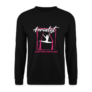 Aerial Silk Circus for Aerial Silk Performers - Unisex Sweatshirt - black - Front - Alina (178cm) & Michal (187cm)