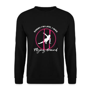 Cirque de soie aérien pour les artistes de soie aérienne - Sweat-shirt Unisexe - noir - Devant - Alina (178cm) & Michal (187cm)
