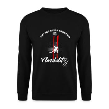 Aerial Silk Dancer for Aerial Ribbon and Aerialist - Unisex Sweatshirt - black - Front - Alina (178cm) & Michal (187cm)