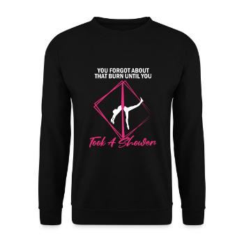 Aerial Silk Dancer for Aerial Ribbon and Aerialist - Unisex Sweatshirt - black - Front - Alina (178cm) & Michal (187cm)