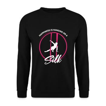 Aerial Silks für Aerial Yoga und Aerial Gymnastics - Unisex Pullover - Schwarz - Vorne - Alina (178cm) & Michal (187cm)