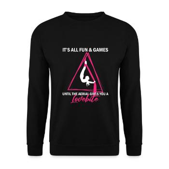 Aerial Silks für Aerial Yoga und Aerial Gymnastics - Unisex Pullover - Schwarz - Vorne - Alina (178cm) & Michal (187cm)