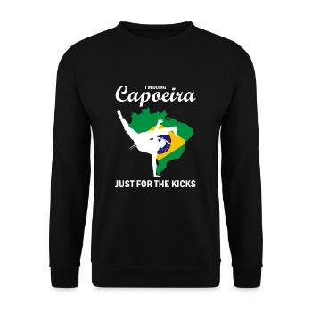 Ginga Capoeira pour les arts martiaux brésiliens - Sweat-shirt Unisexe - noir - Devant - Alina (178cm) & Michal (187cm)