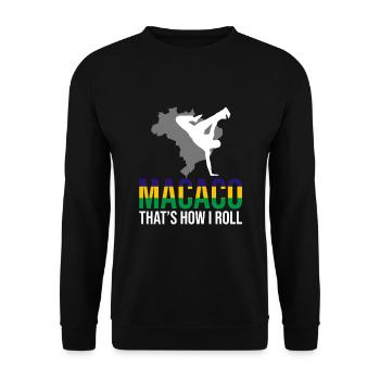 Ginga Capoeira pour les arts martiaux brésiliens - Sweat-shirt Unisexe - noir - Devant - Alina (178cm) & Michal (187cm)