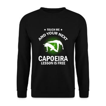 Ginga Capoeira pour les arts martiaux brésiliens - Sweat-shirt Unisexe - noir - Devant - Alina (178cm) & Michal (187cm)