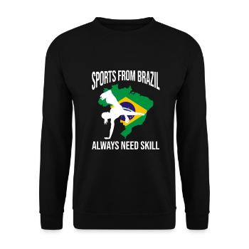 Dicton de danse afro-brésilienne pour la Capoeira - Sweat-shirt Unisexe - noir - Devant - Alina (178cm) & Michal (187cm)