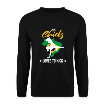 Capoeira Athletic pour la danse afro-brésilienne - Sweat-shirt Unisexe - noir - Devant - Alina (178cm) & Michal (187cm)