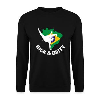 Ginga Capoeira for Brazilian Martial Arts - Unisex Sweatshirt - black - Front - Alina (178cm) & Michal (187cm)