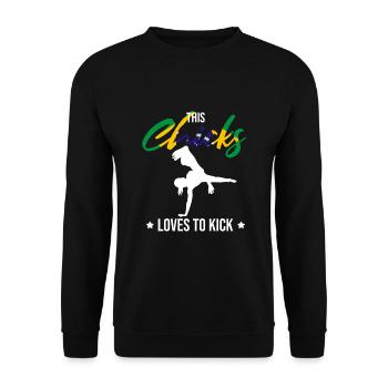 Arts martiaux brésiliens pour instruments de capoeira - Sweat-shirt Unisexe - noir - Devant - Alina (178cm) & Michal (187cm)