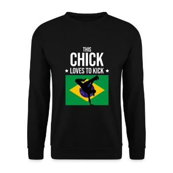 Capoeira for Mixed Martial Arts and Kickboxing - Unisex Sweatshirt - black - Front - Alina (178cm) & Michal (187cm)